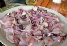 Тарелка традиционного перуанского севиче
