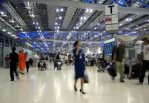 Зал вылета аэропорта Суварнабхуми в Бангкоке